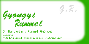 gyongyi rummel business card