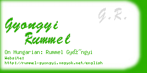 gyongyi rummel business card